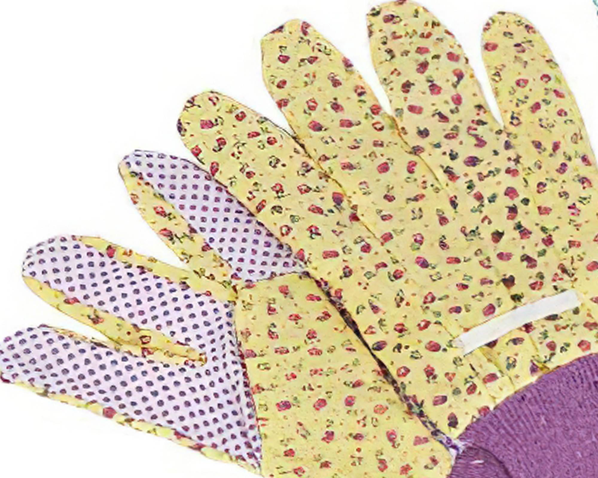 Guanti da Donna per Giardino M Assortito in Tessuto e PVC - VerdeMAX - immagine 2