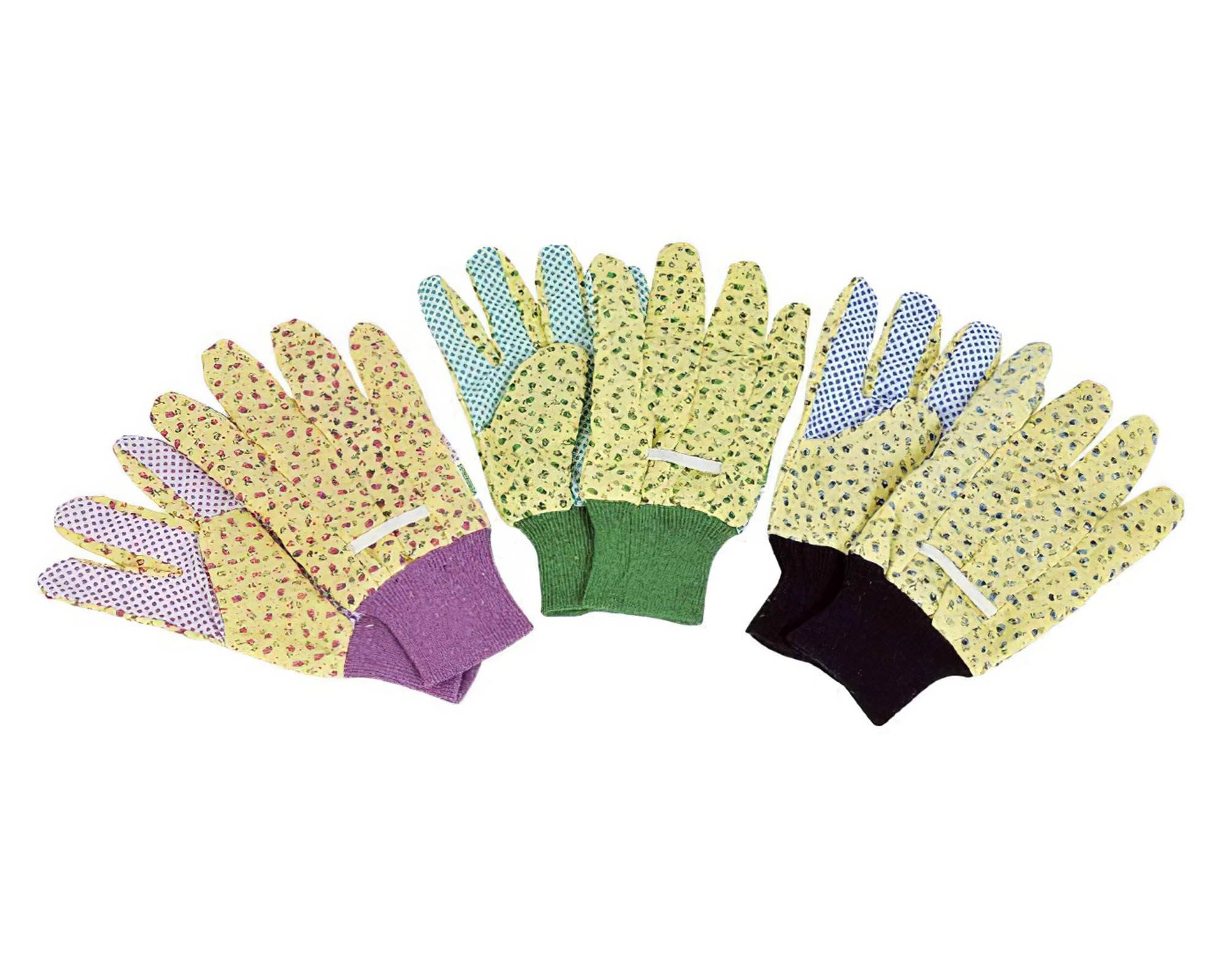 Guanti da Donna per Giardino M Assortito in Tessuto e PVC - VerdeMAX