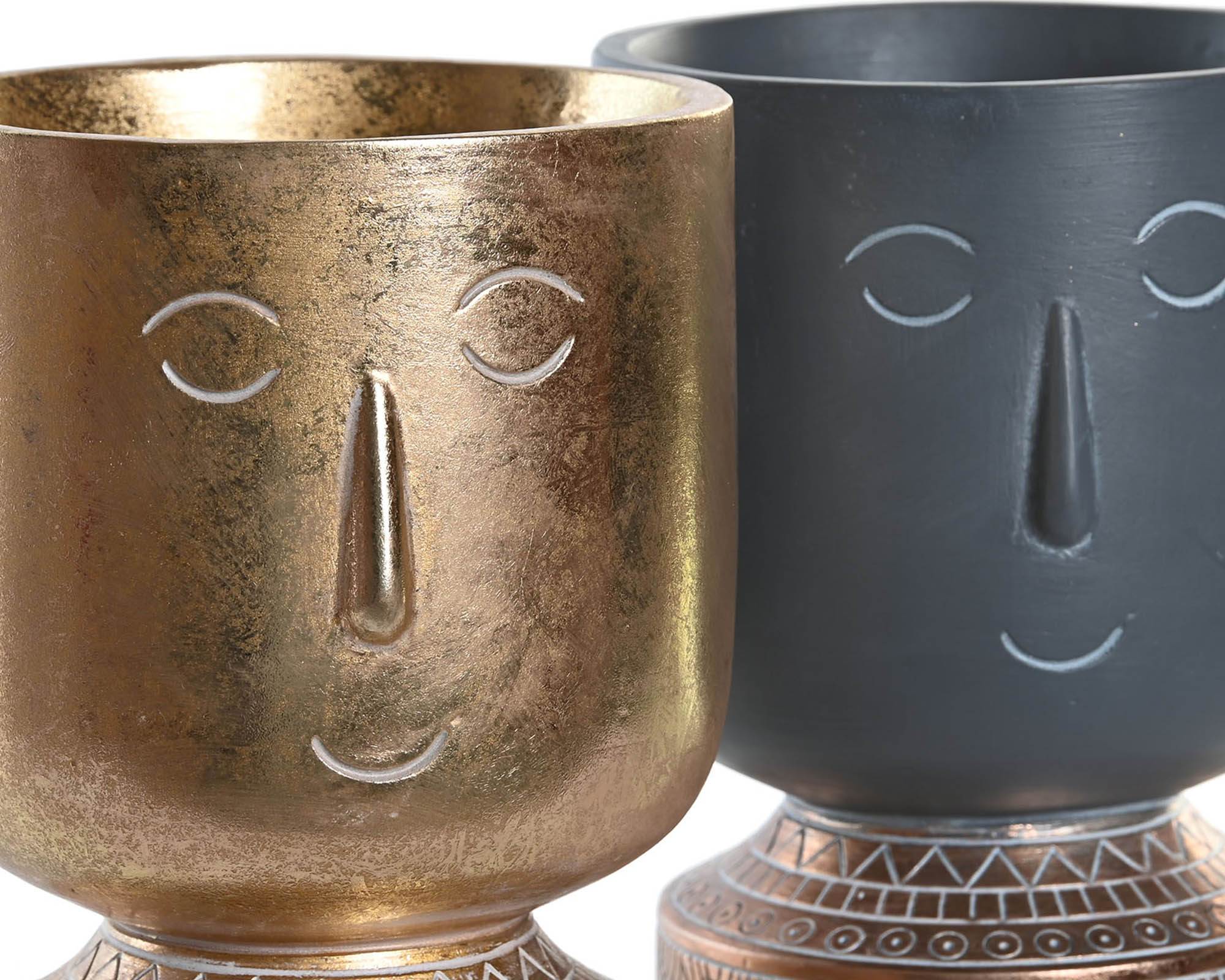 Fioriera Viso 12,5x12,5x19cm in Resina - Item - immagine 2