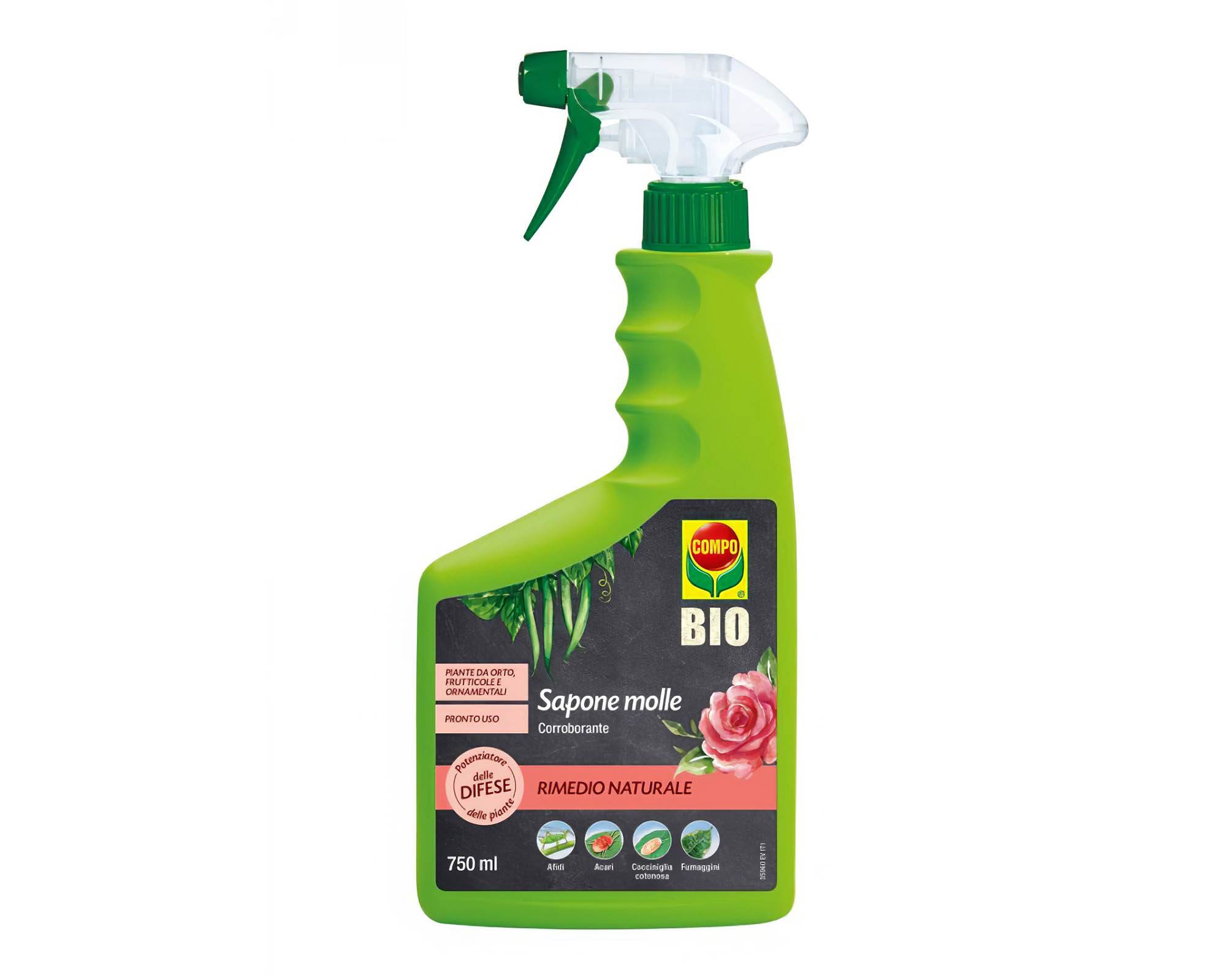 Insetticida Sapone Molle Pronto Uso Bio da 750ml - Compo
