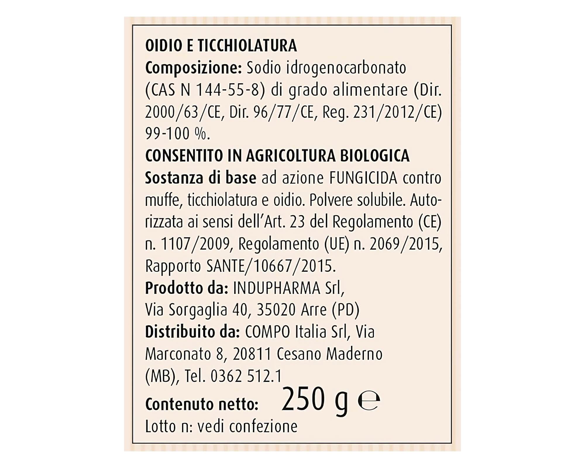 Fungicida Oidio e Ticchiolatura in Polvere da 250g - Compo - immagine 3