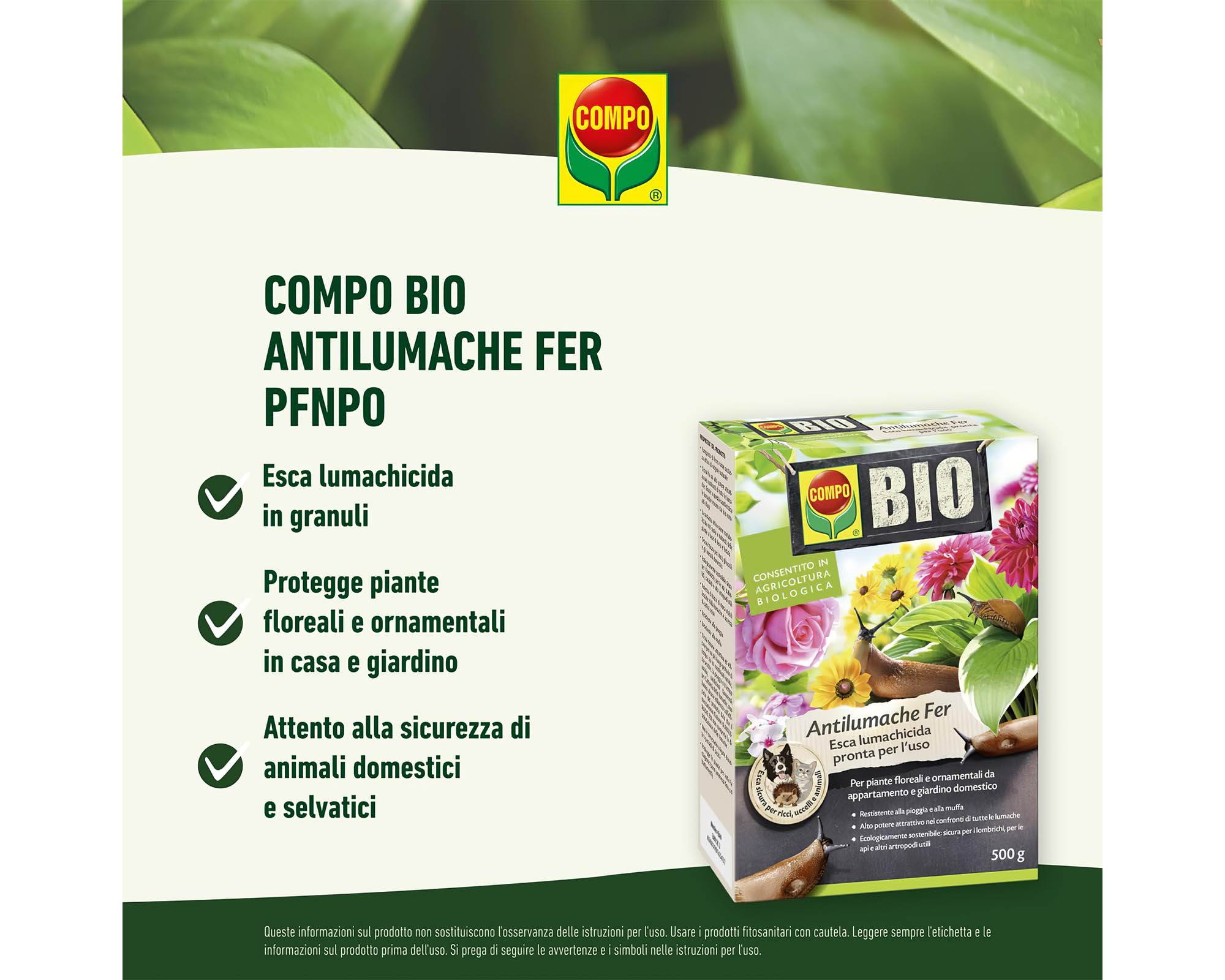 Lumachicida Ferro Bio PFPNO da 200g - Compo - immagine 3