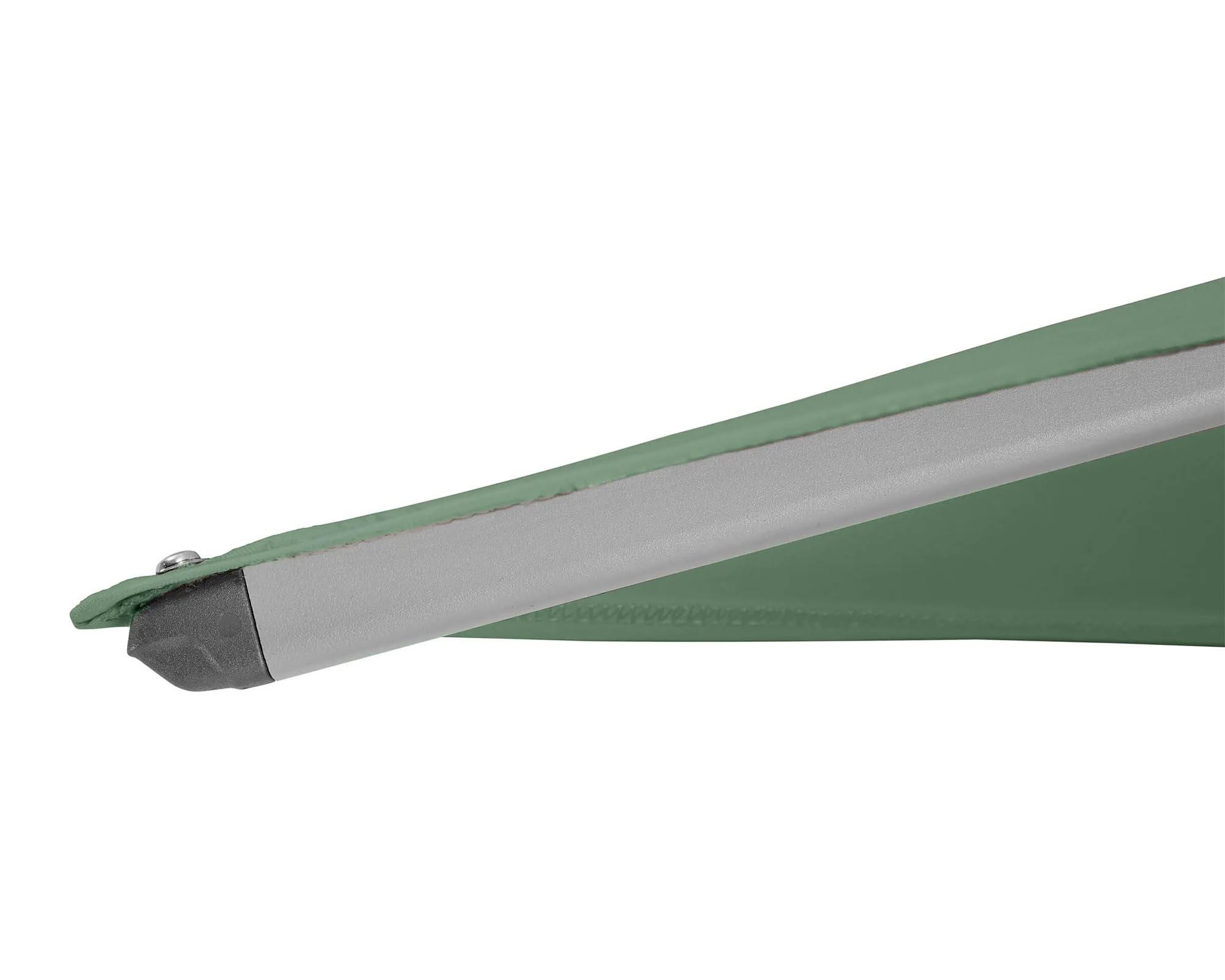 Ombrellone a Palo Centrale Slide Verde 3x3m in Alluminio, Acciaio e Poliestere - Arco Marketing - immagine 4