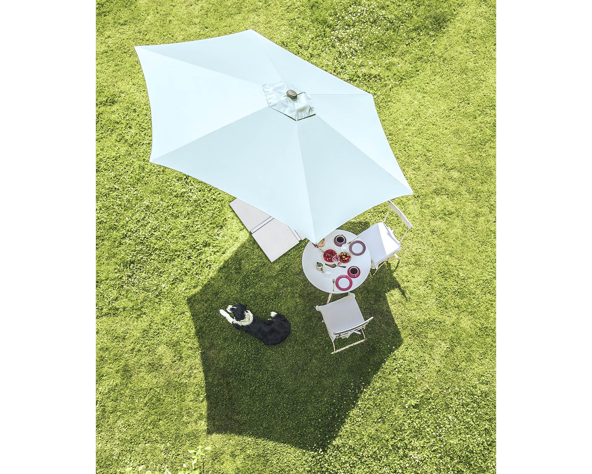 Ombrellone a Palo Centrale Pop-Up Verde 2,5x2m in Alluminio e Poliestere - Arco Marketing - immagine 15