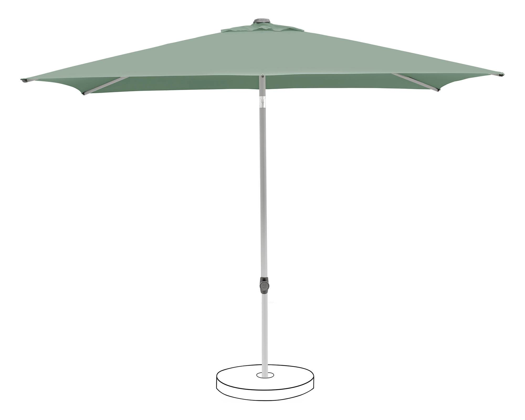 Ombrellone a Palo Centrale Pop-Up Verde 2,5x2m in Alluminio e Poliestere - Arco Marketing - immagine 2