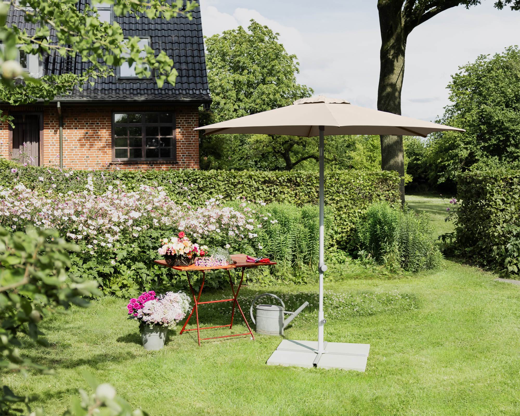 Ombrellone a Palo Centrale Pop-Up Verde 2,5x2m in Alluminio e Poliestere - Arco Marketing - immagine 14