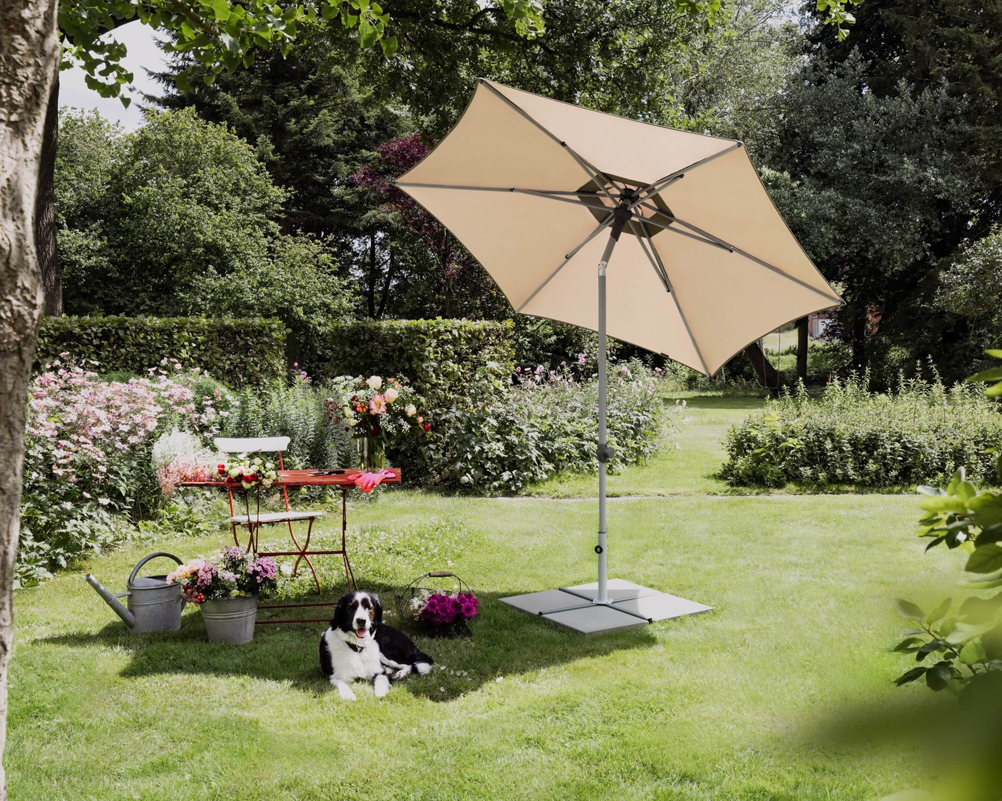 Ombrellone a Palo Centrale Pop-Up Verde 2,5x2m in Alluminio e Poliestere - Arco Marketing - immagine 13