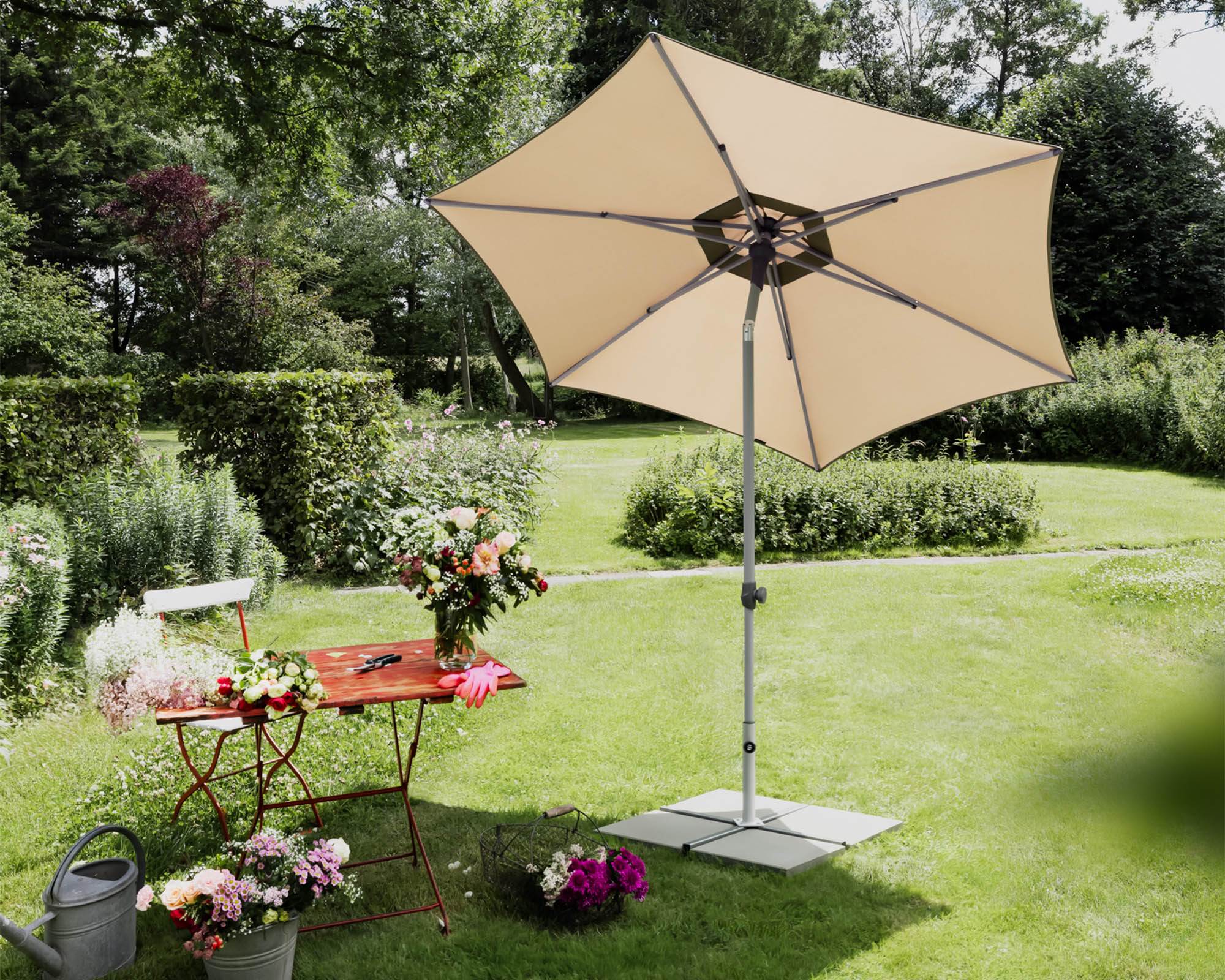 Ombrellone a Palo Centrale Pop-Up Verde 2,5x2m in Alluminio e Poliestere - Arco Marketing - immagine 12