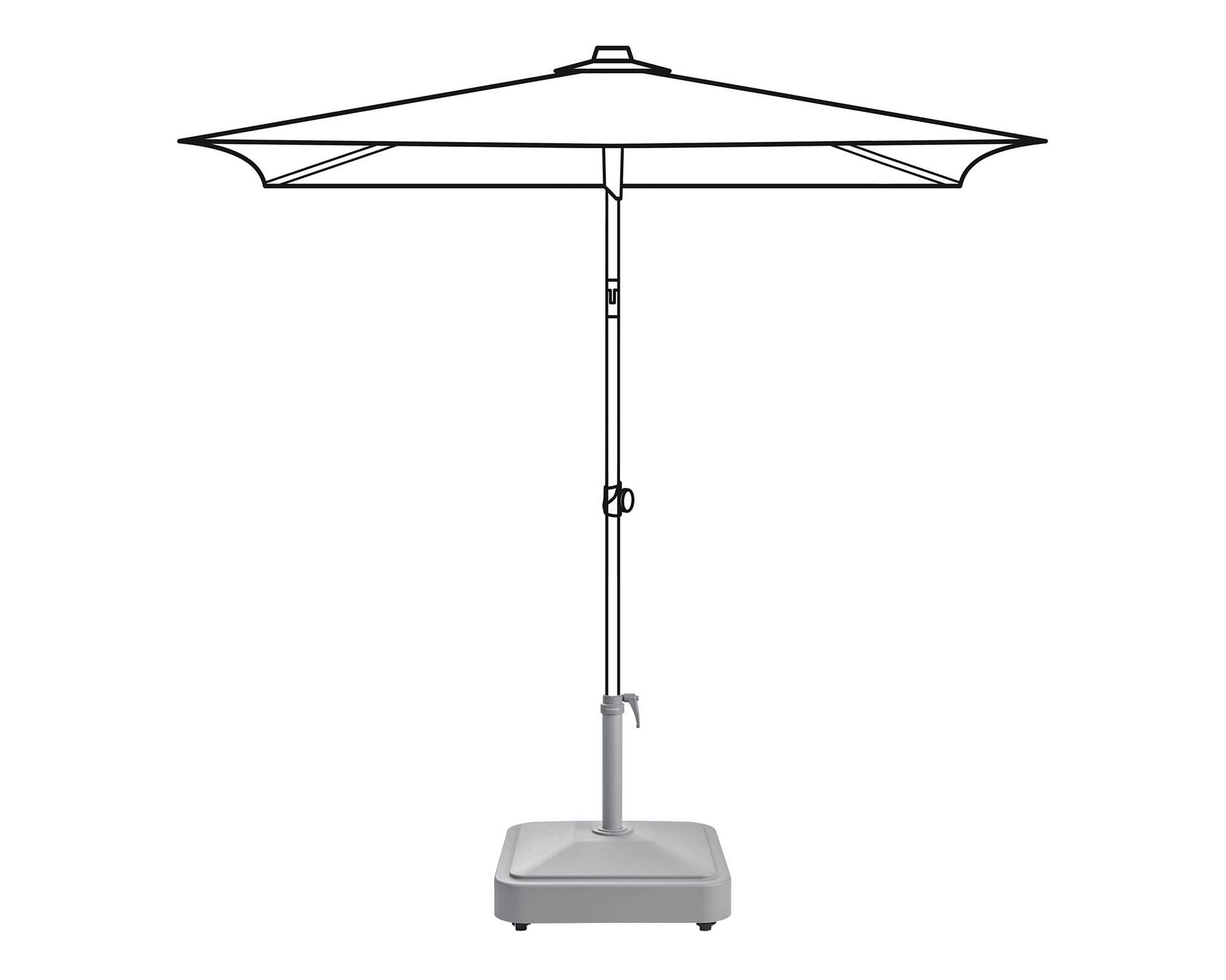 Base per Ombrellone a Palo Centrale Roll Media in Metallo, Plastica e Polietilene - Arco Marketing - immagine 8