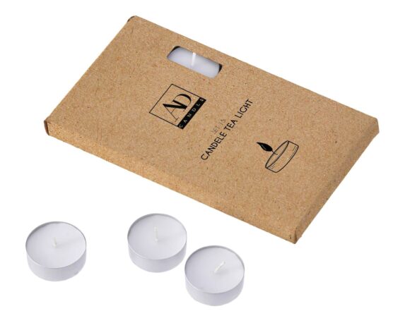 Set 15 Pz Candele Tealight Bianche in Cera