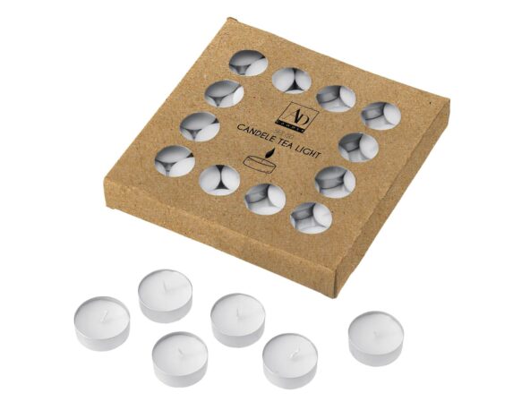 Set 50 Pz Candele Tealight Bianche D4cm in Cera