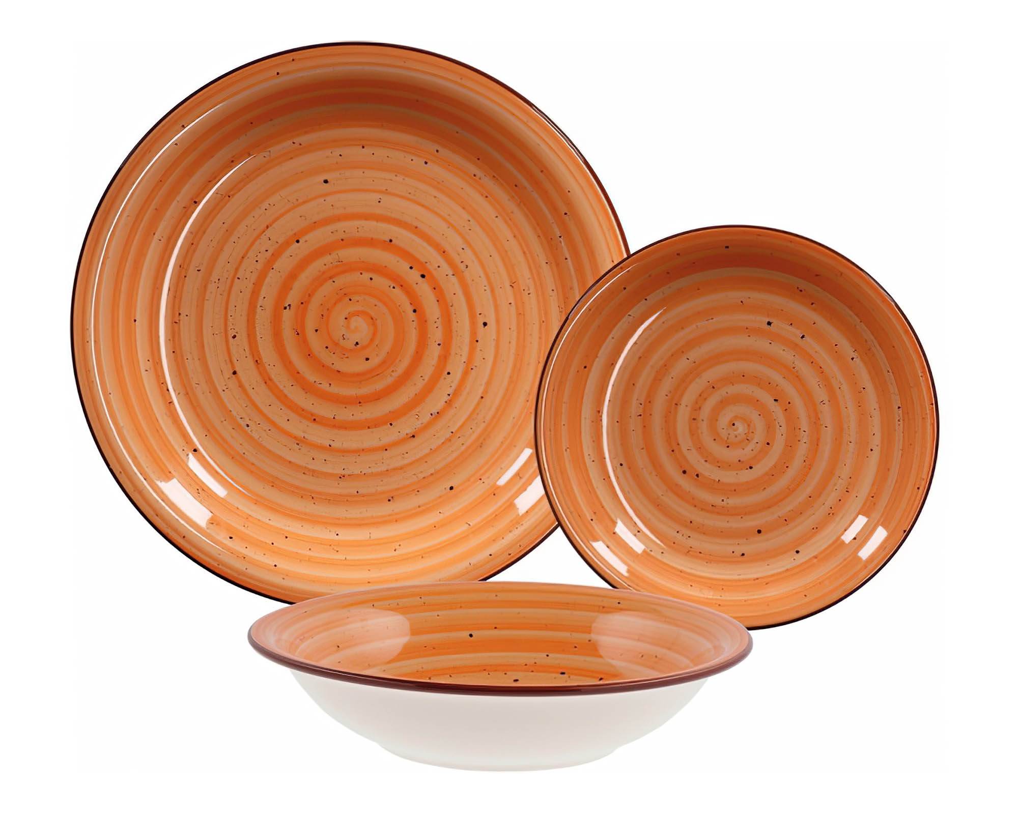 Set 18 Pz Servizio Piatti Sharma Assortito in Ceramica - immagine 5