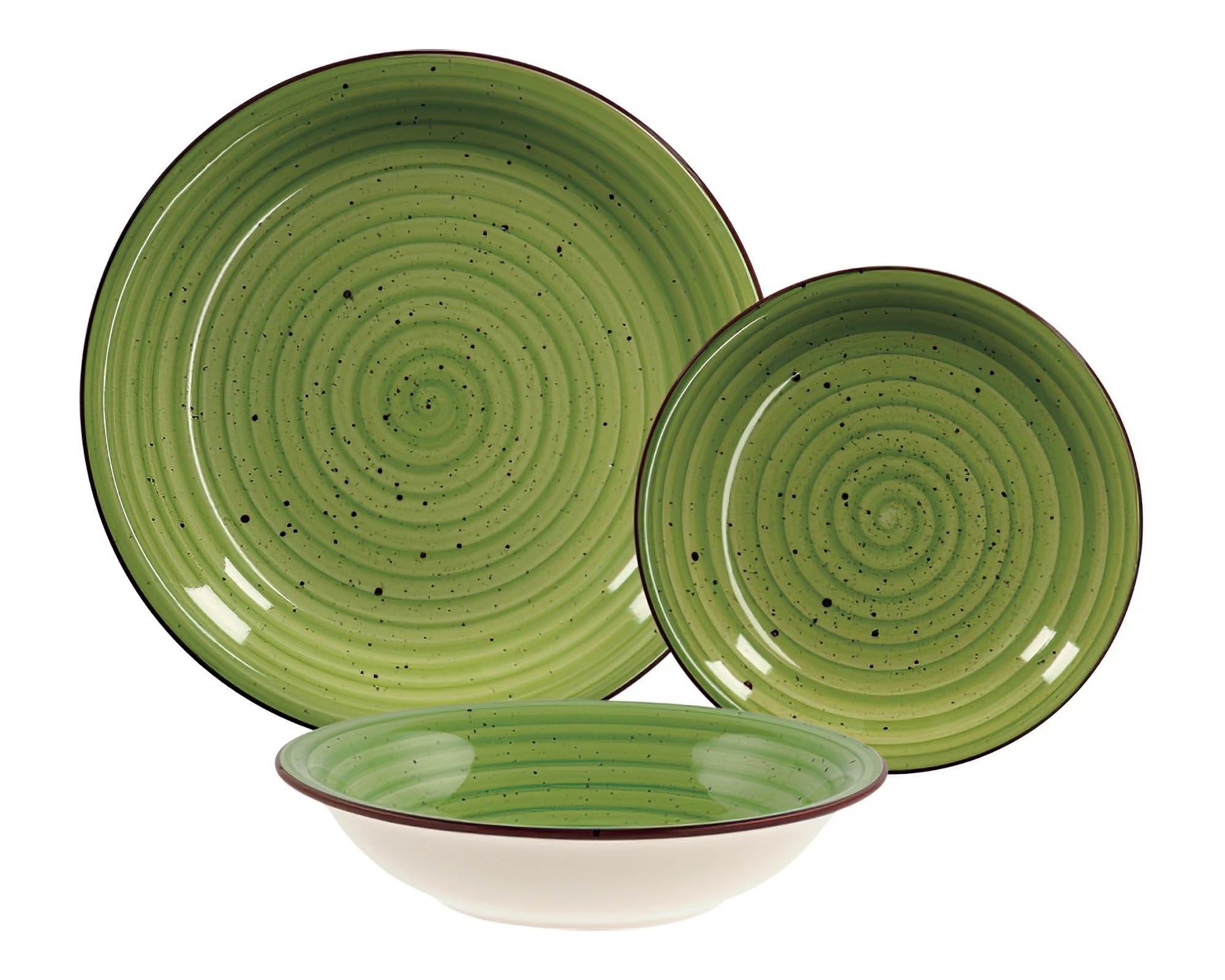 Set 18 Pz Servizio Piatti Sharma Assortito in Ceramica - immagine 2