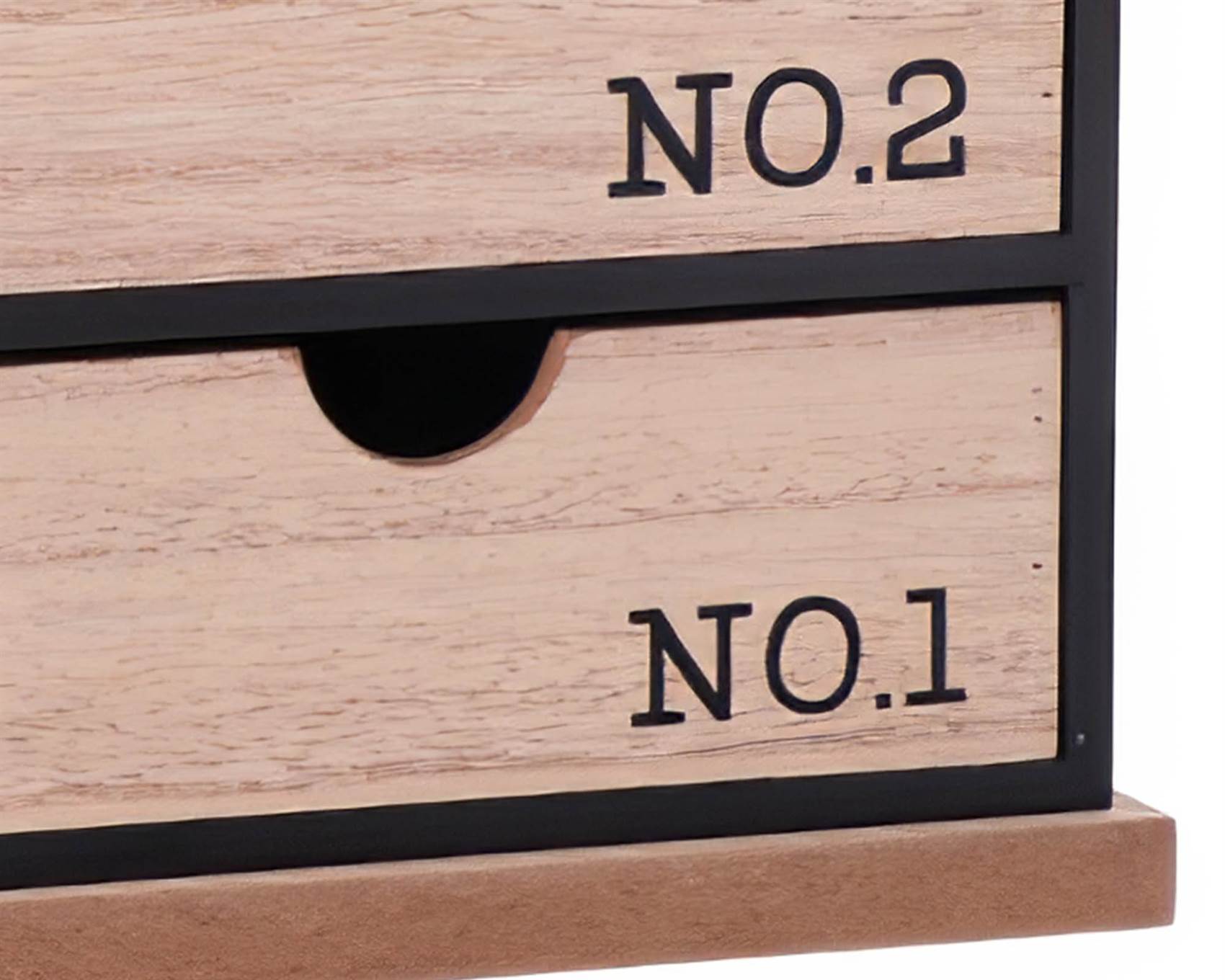 Decorazione con Mappamondo e 2 Cassetti 30x9x13,5cm in MDF - immagine 2