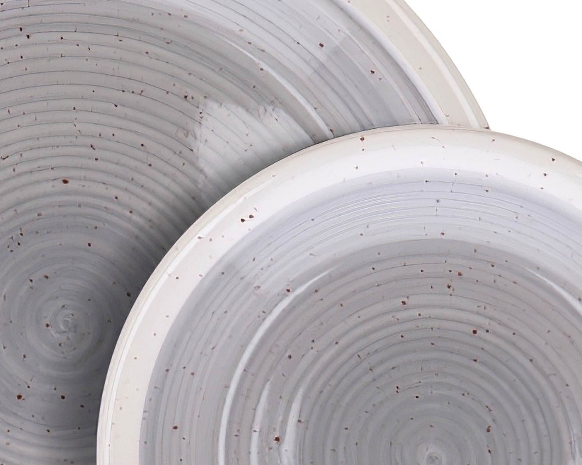 Set 18 Pz Servizio Piatti Grigio Puntini in Ceramica - immagine 2