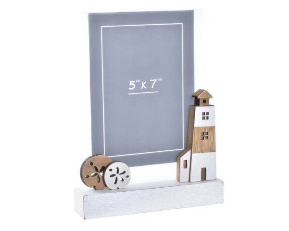 Portafoto con Faro 18×3,5x23cm in Legno – Item