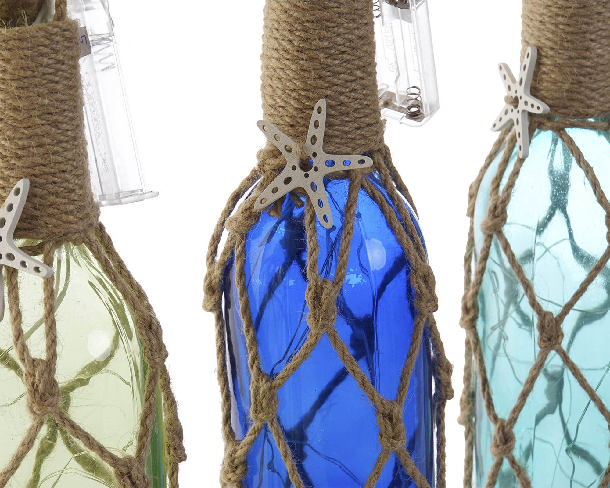 Bottiglia Decorativa con LED Assortito 8x8x47cm in Vetro - Item - immagine 3