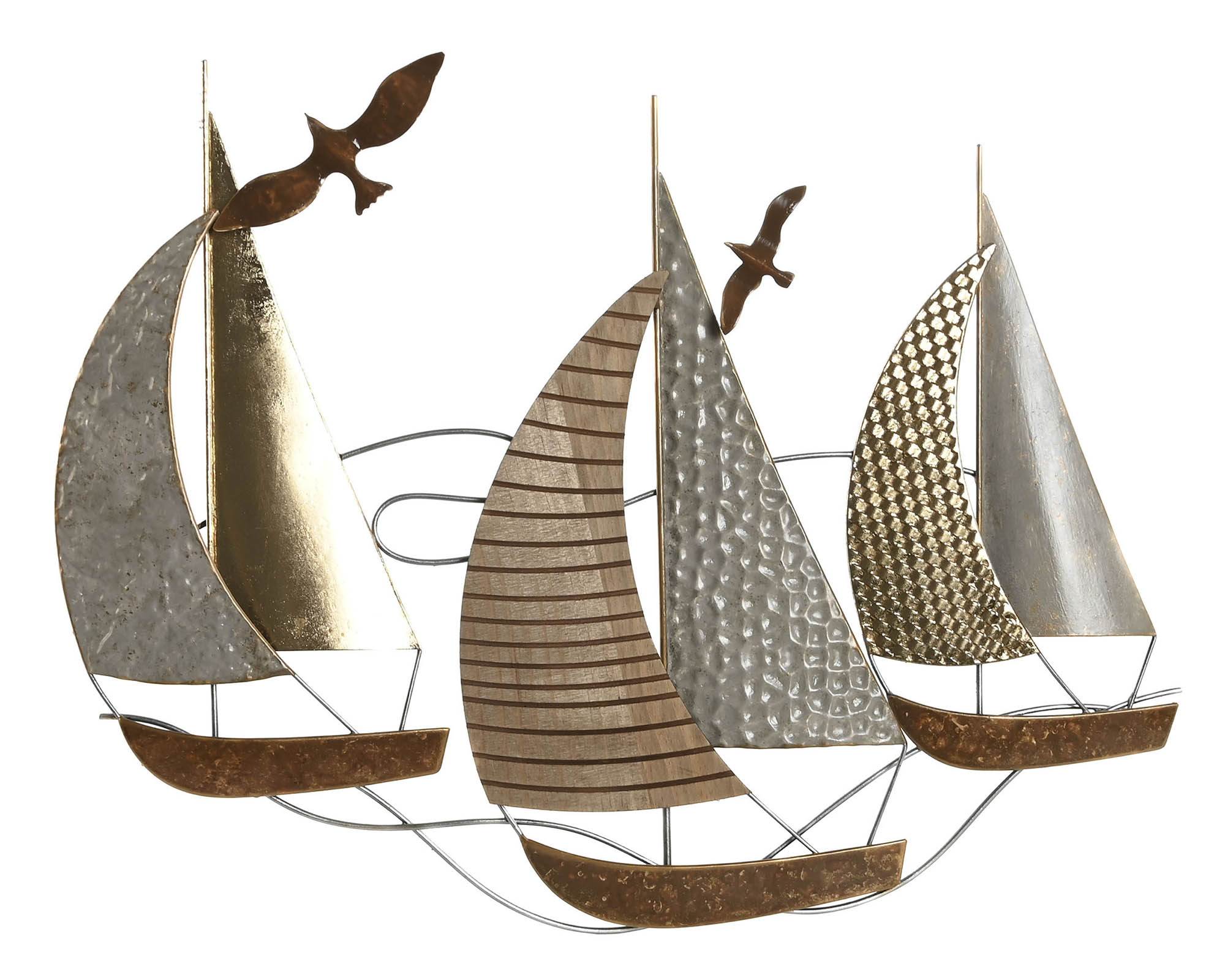 Decorazione da Parete Vela 66x4x53cm in Metallo - Item