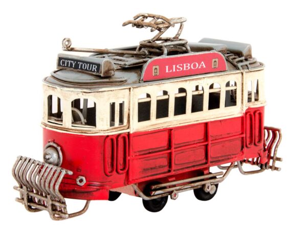 Tram Decorazione Rosso 14x4x8cm in Metallo – Item
