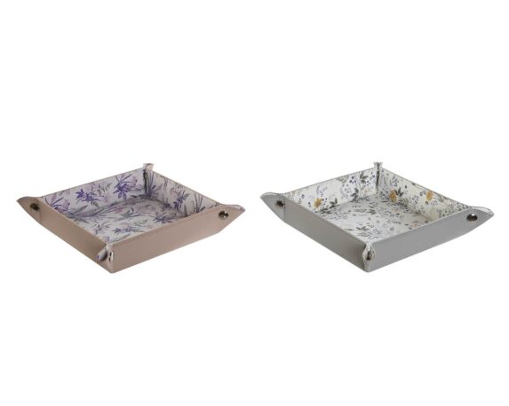 Vassoio Svuota Tasche Floreale Assortito 20,5×20,5x4cm in Poliuretano – Item