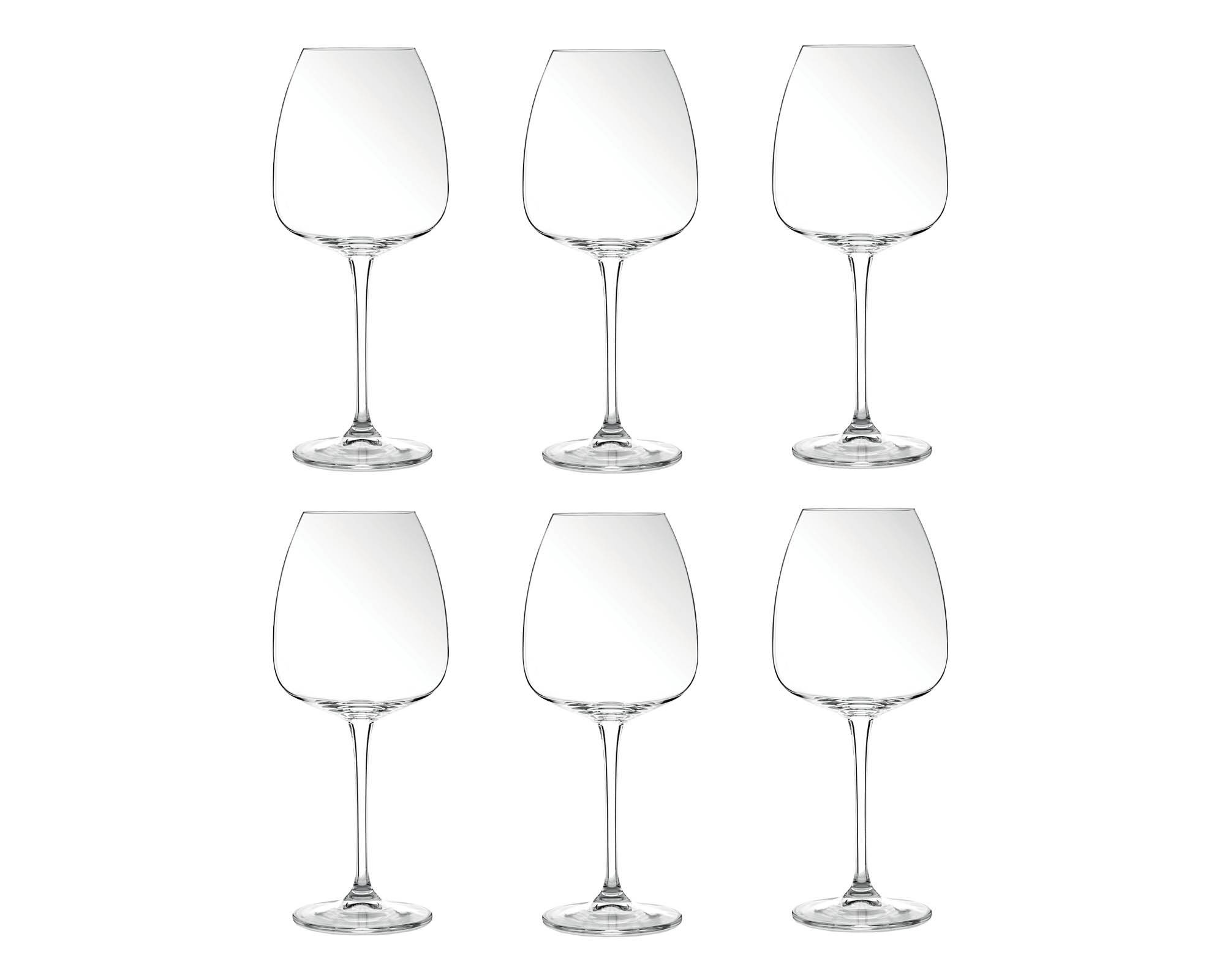 Set 6 Pz Calice da Vino Rosso Alizé'e Anser 610ml in Vetro