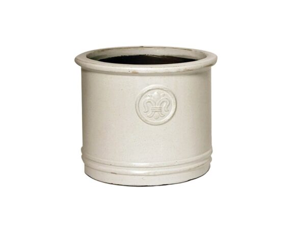 Cachepot Cilindro Smaltato Giglio D20x14cm in Ceramica – Mega Collections
