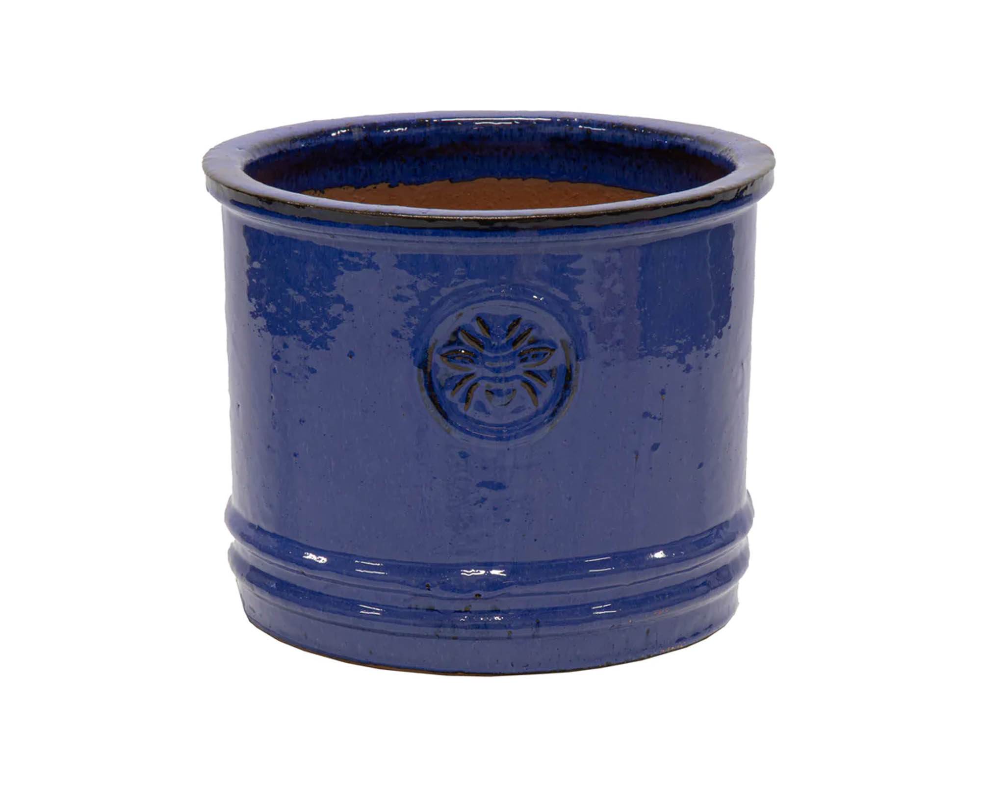 Cachepot Cilindrico Bumble Bee Blu D24x19cm in Ceramica - Mega Collections