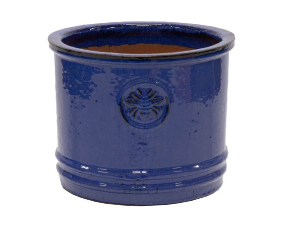 Cachepot Cilindrico Bumble Bee Blu D30x25cm in Ceramica – Mega Collections