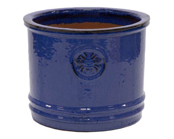 Cachepot Cilindrico Bumble Bee Blu D38x32cm in Ceramica – Mega Collections