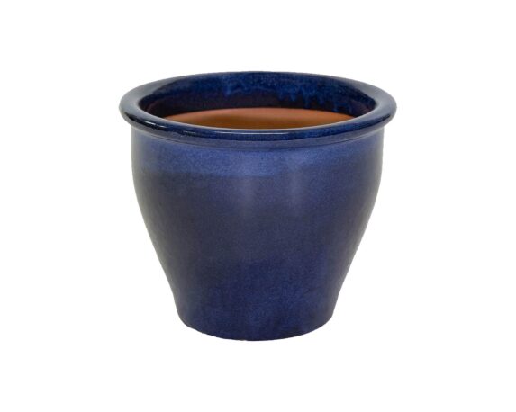 Cachepot Ovale Ceria Blu D21x18cm in Ceramica – Mega Collections
