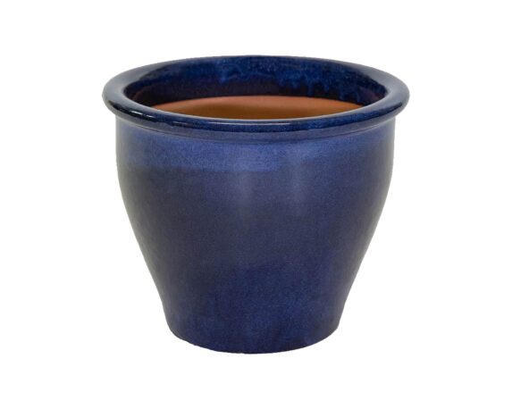 Cachepot Ovale Ceria Blu D24x20cm In Ceramica – Mega Collections