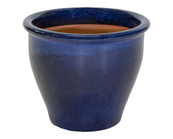 Cachepot Ovale Ceria Blu D36x29cm In Ceramica – Mega Collections