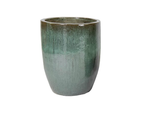 Cachepot Ovale Verde Muschio D35x44cm In Ceramica – Mega Collections