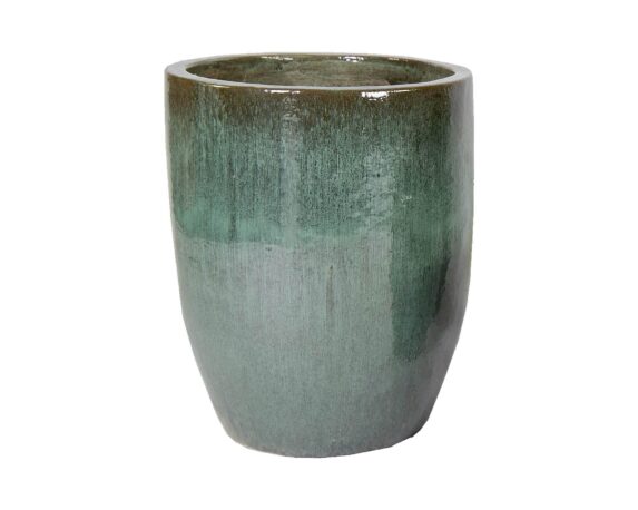 Cachepot Ovale Verde Muschio D45x54cm In Ceramica – Mega Collections