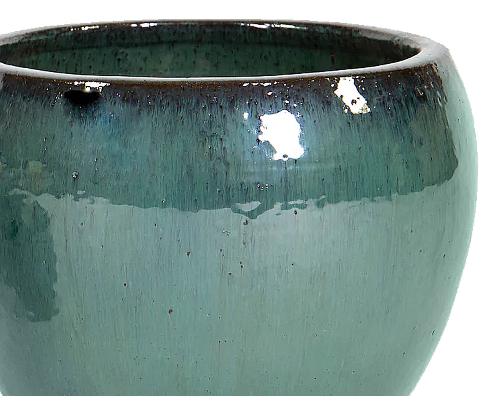 Cachepot Smaltato Belly Celadon D28x25cm in Ceramica - Mega Collections - immagine 2