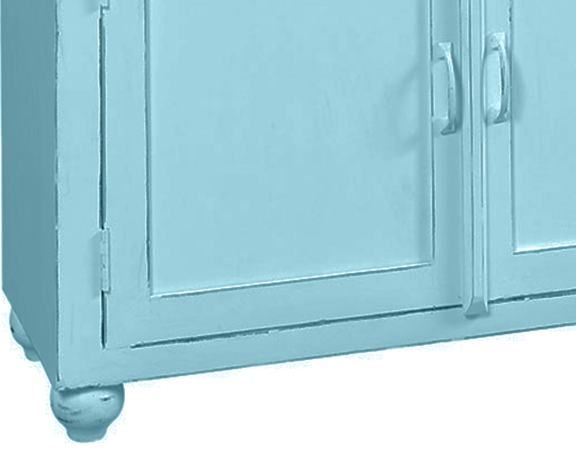 Credenza Masseria Celeste 120x45x201cm in Legno - Agora - immagine 2