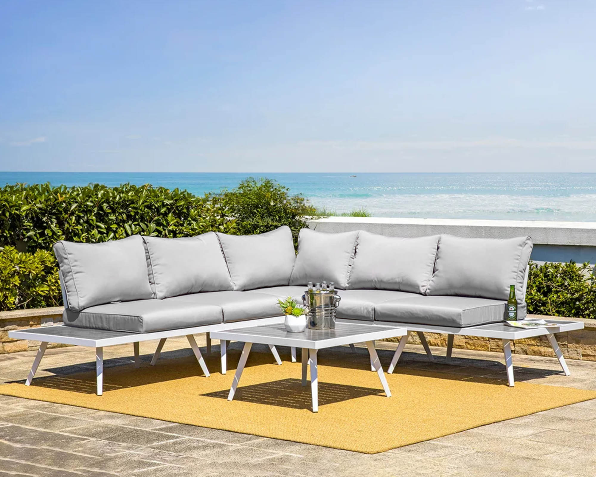 Set 6 Pz Salotto in Alluminio - Floral Garden - immagine 8