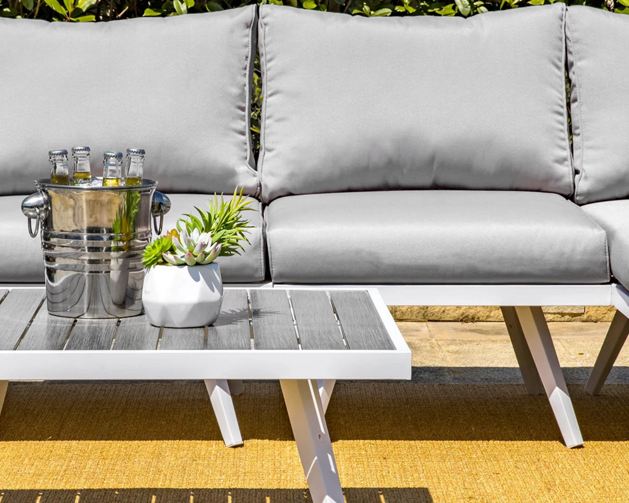 Set 6 Pz Salotto in Alluminio - Floral Garden - immagine 7