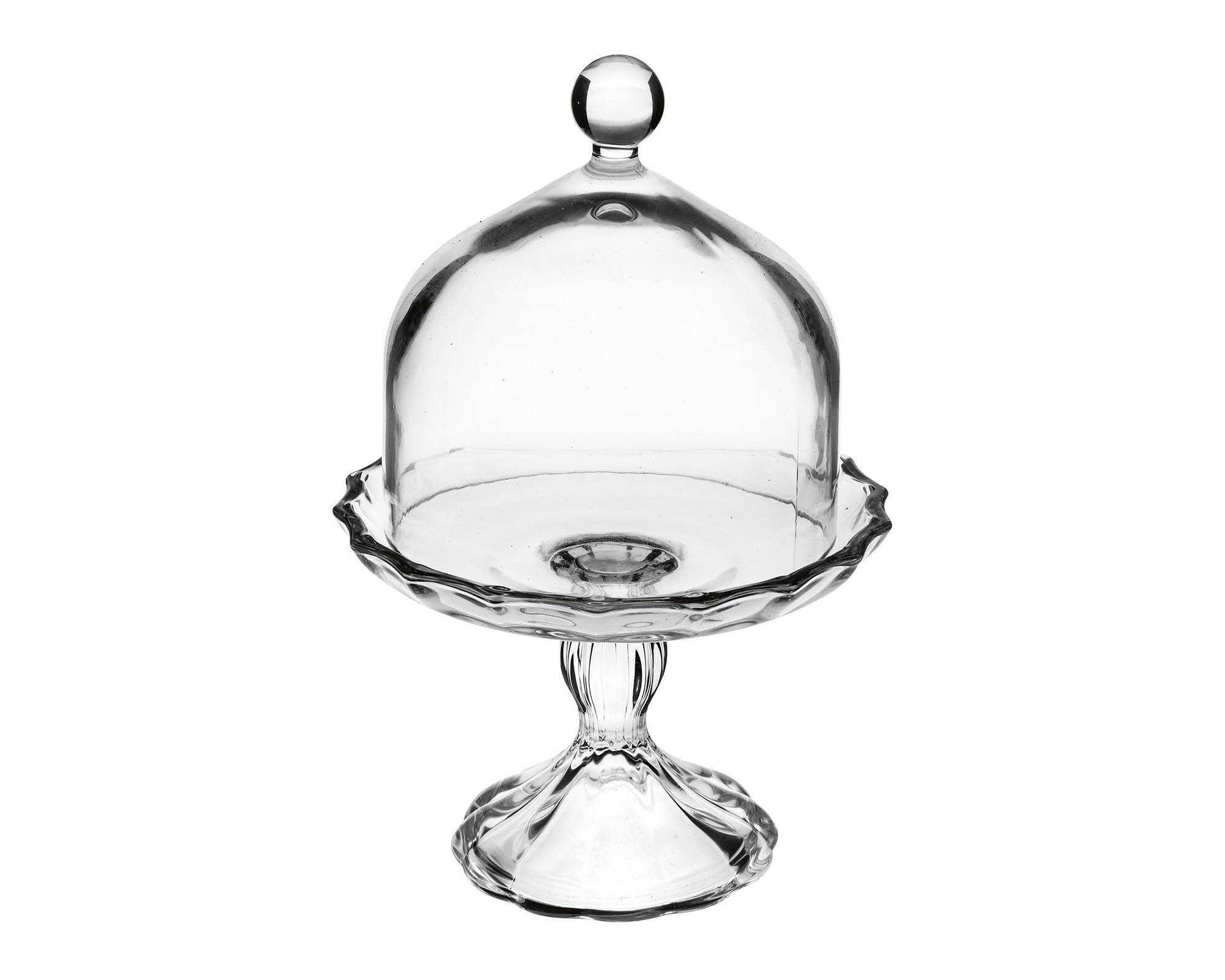 Alzata con Coperchio D19x14h in Vetro