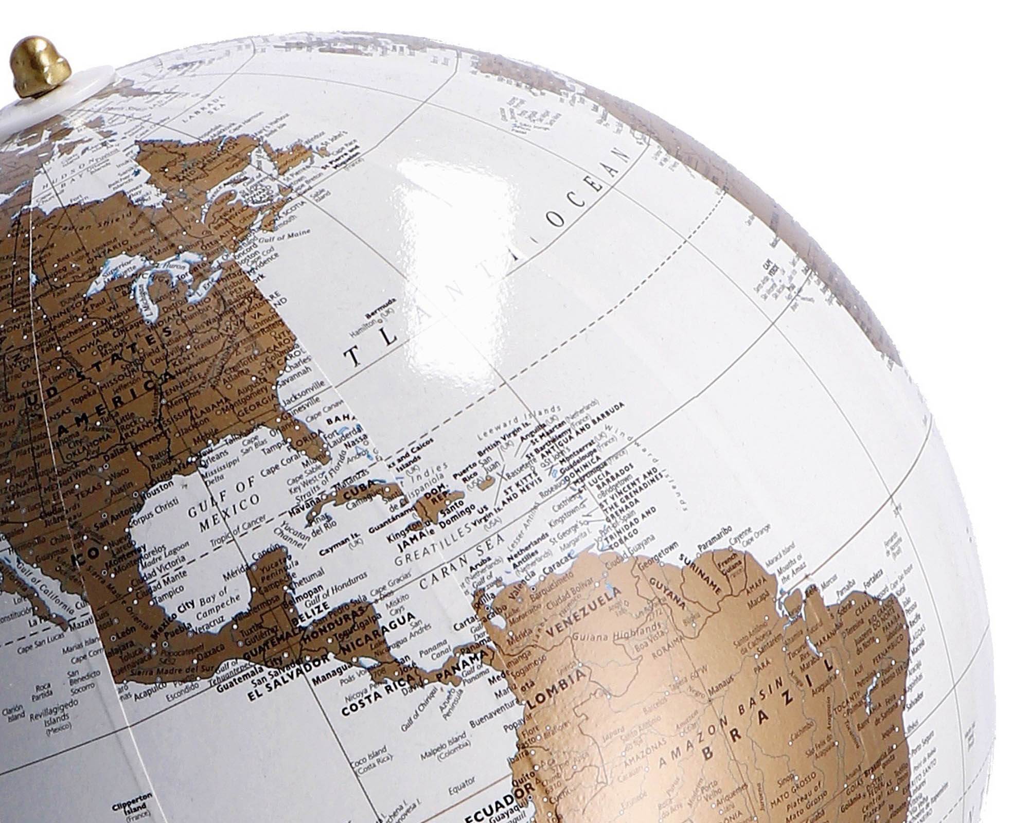 Mappamondo Decorativo D18x26cm in Metallo - immagine 2