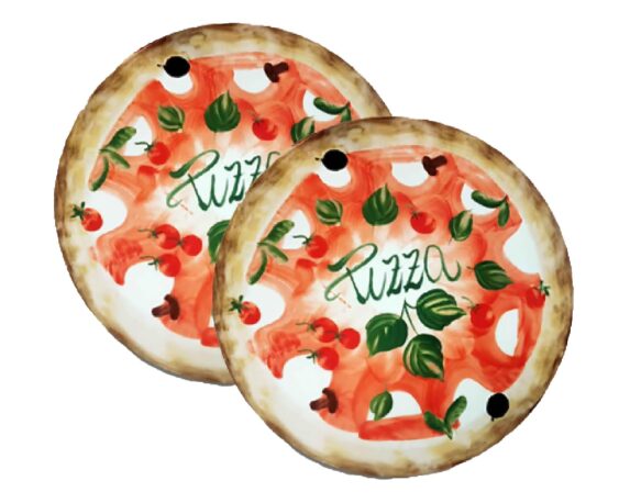 Piatto Pizza Margherita 33cm In Porcellana – Arca