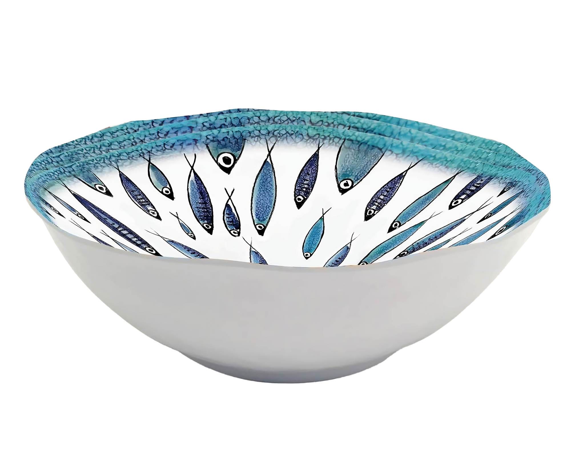 Ciotola Fish Blu D22x9cm in Melamina - Arca