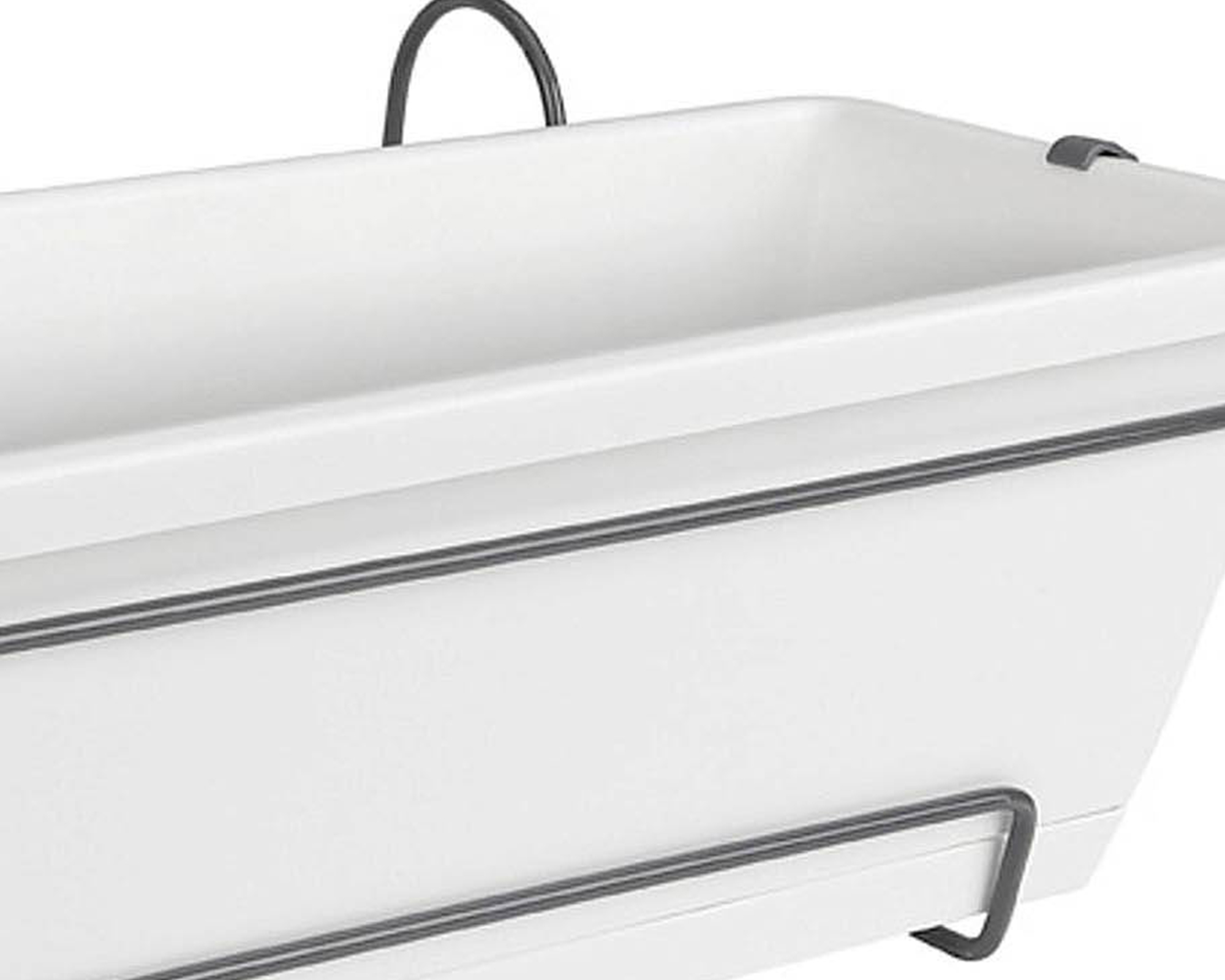 Fioriera Barcellona Bianco 50cm in Plastica Riciclata - Elho - immagine 2