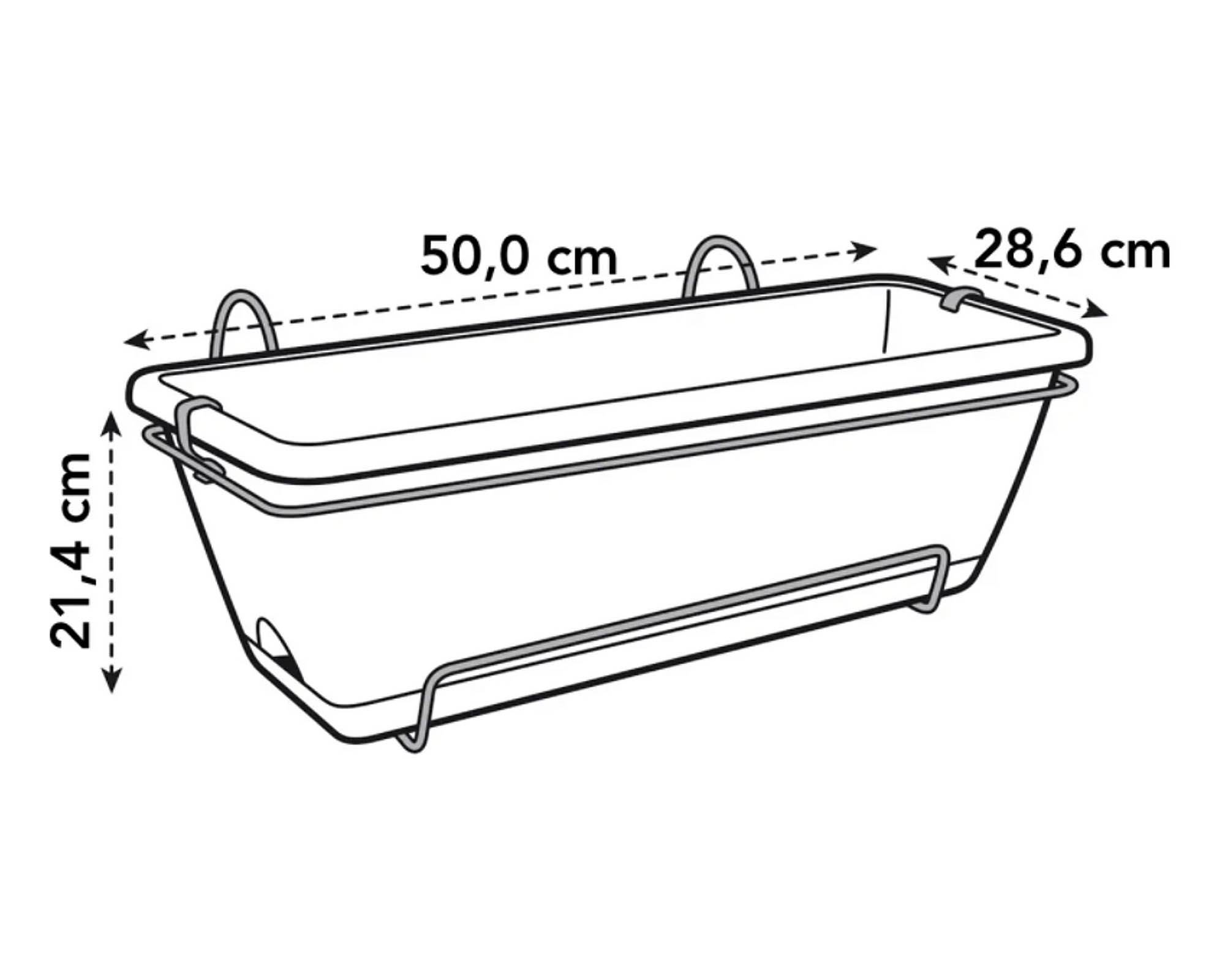 Fioriera Barcellona Bianco 50cm in Plastica Riciclata - Elho - immagine 3