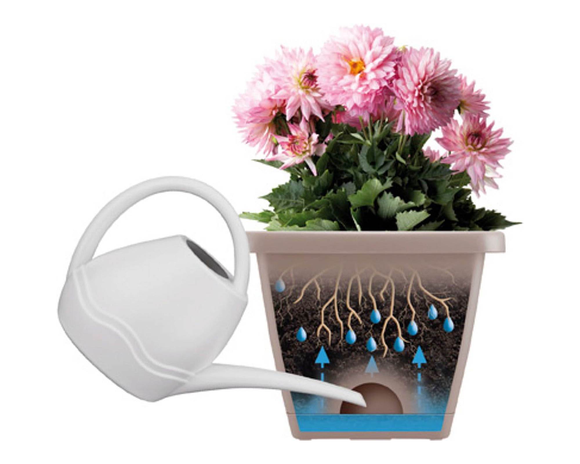 Fioriera Barcellona Bianco 50cm in Plastica Riciclata - Elho - immagine 5