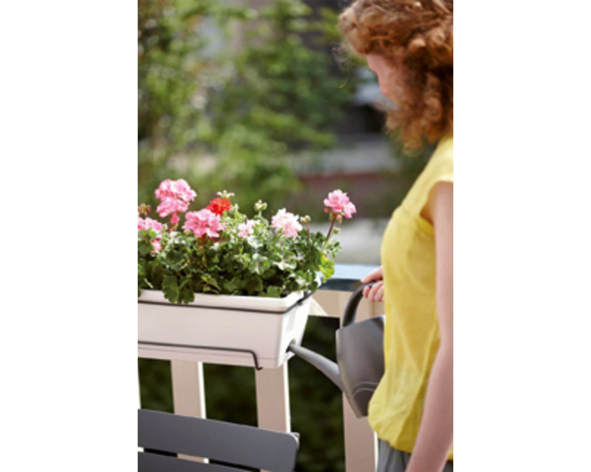 Fioriera Barcellona Bianco 50cm in Plastica Riciclata - Elho - immagine 6