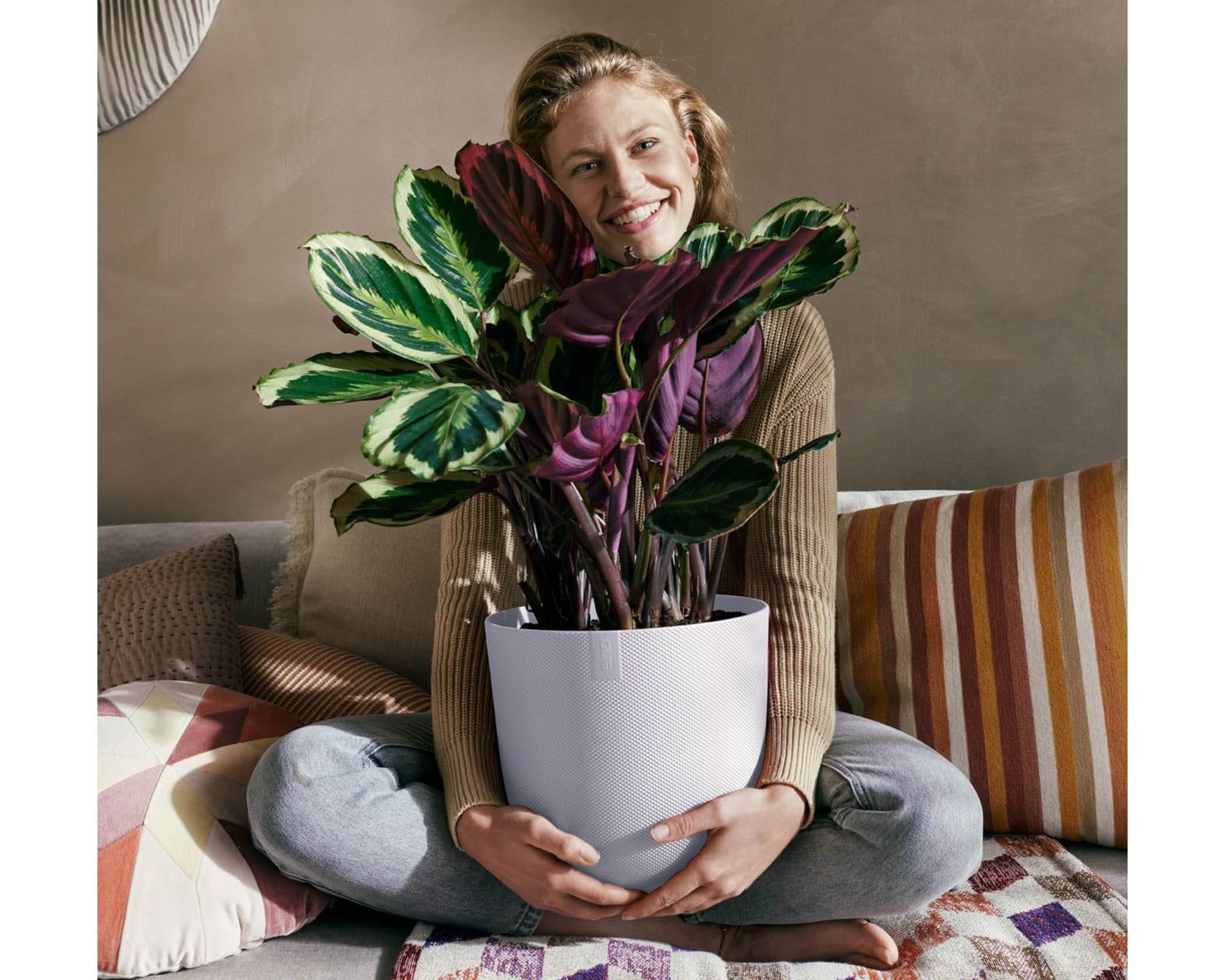 Cachepot Tondo Jazz Lavanda D26cm in Plastica Riciclata - Elho - immagine 5