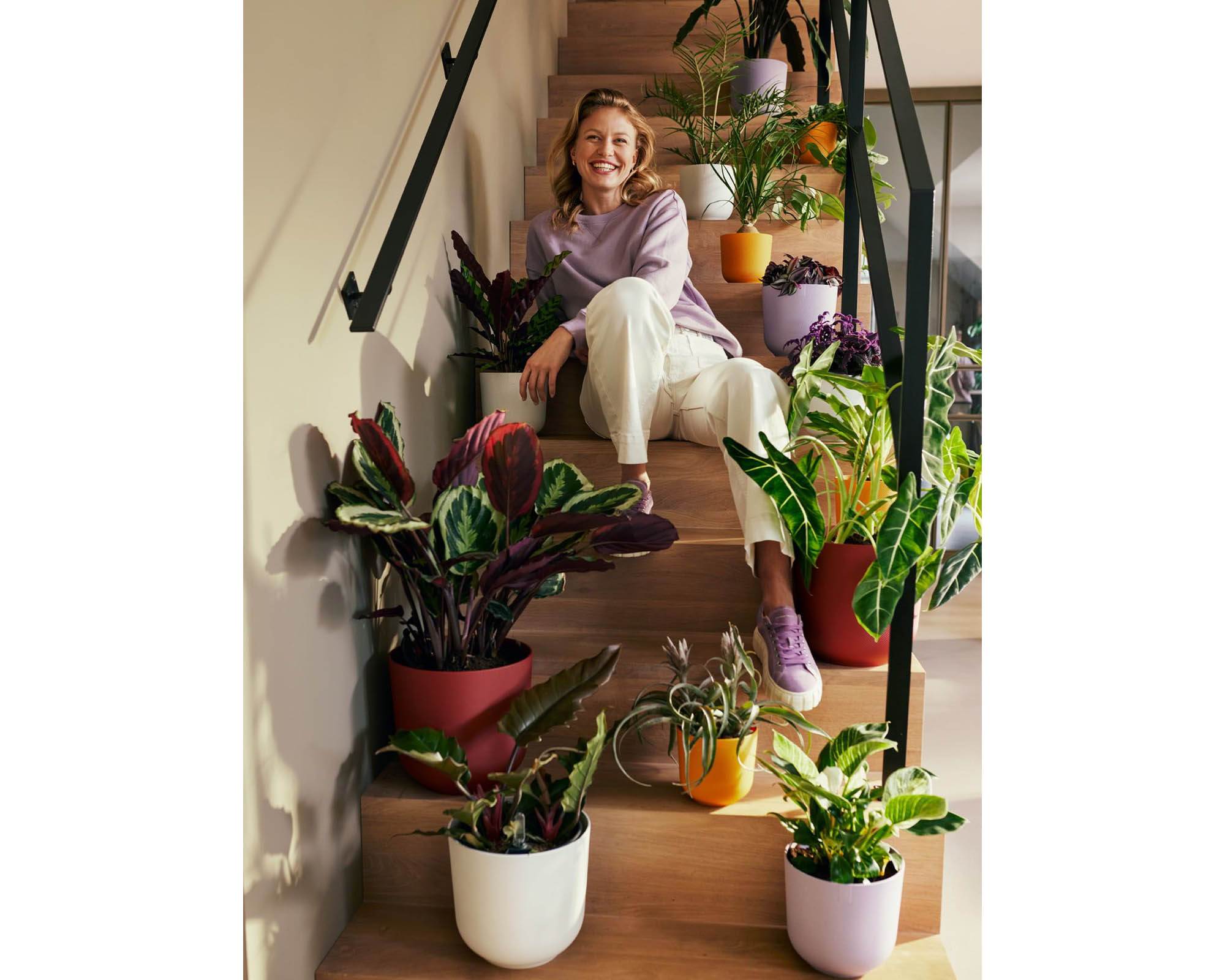 Cachepot Tondo Jazz Lavanda D26cm in Plastica Riciclata - Elho - immagine 7