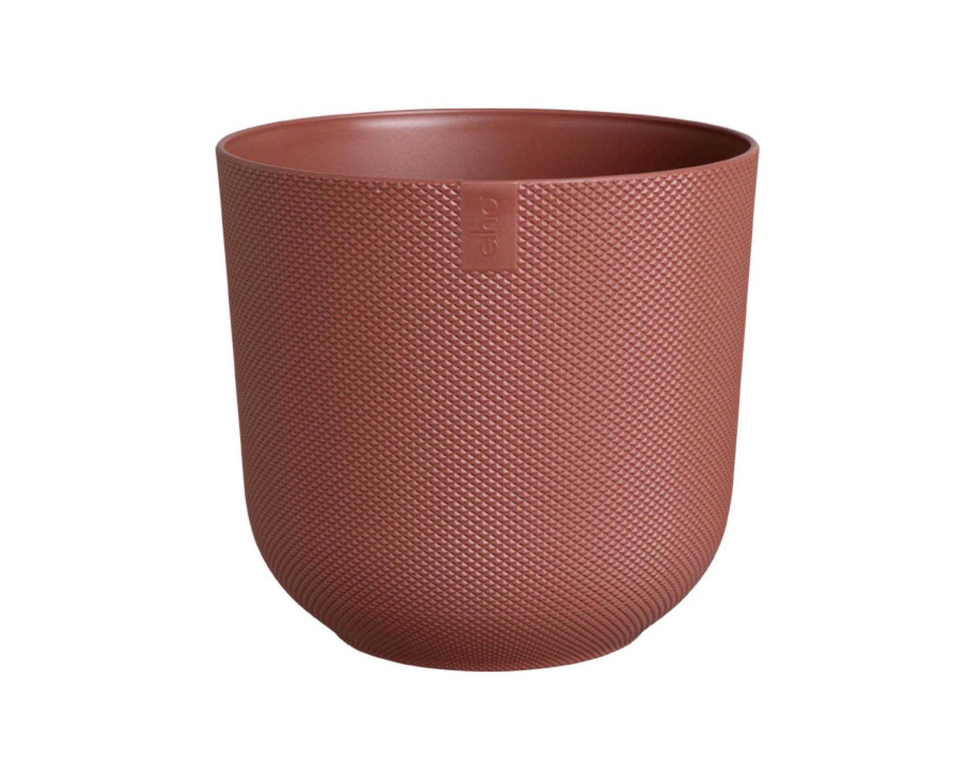 Cachepot Tondo Jazz Rosso Toscano D14cm in Plastica Riciclata - Elho