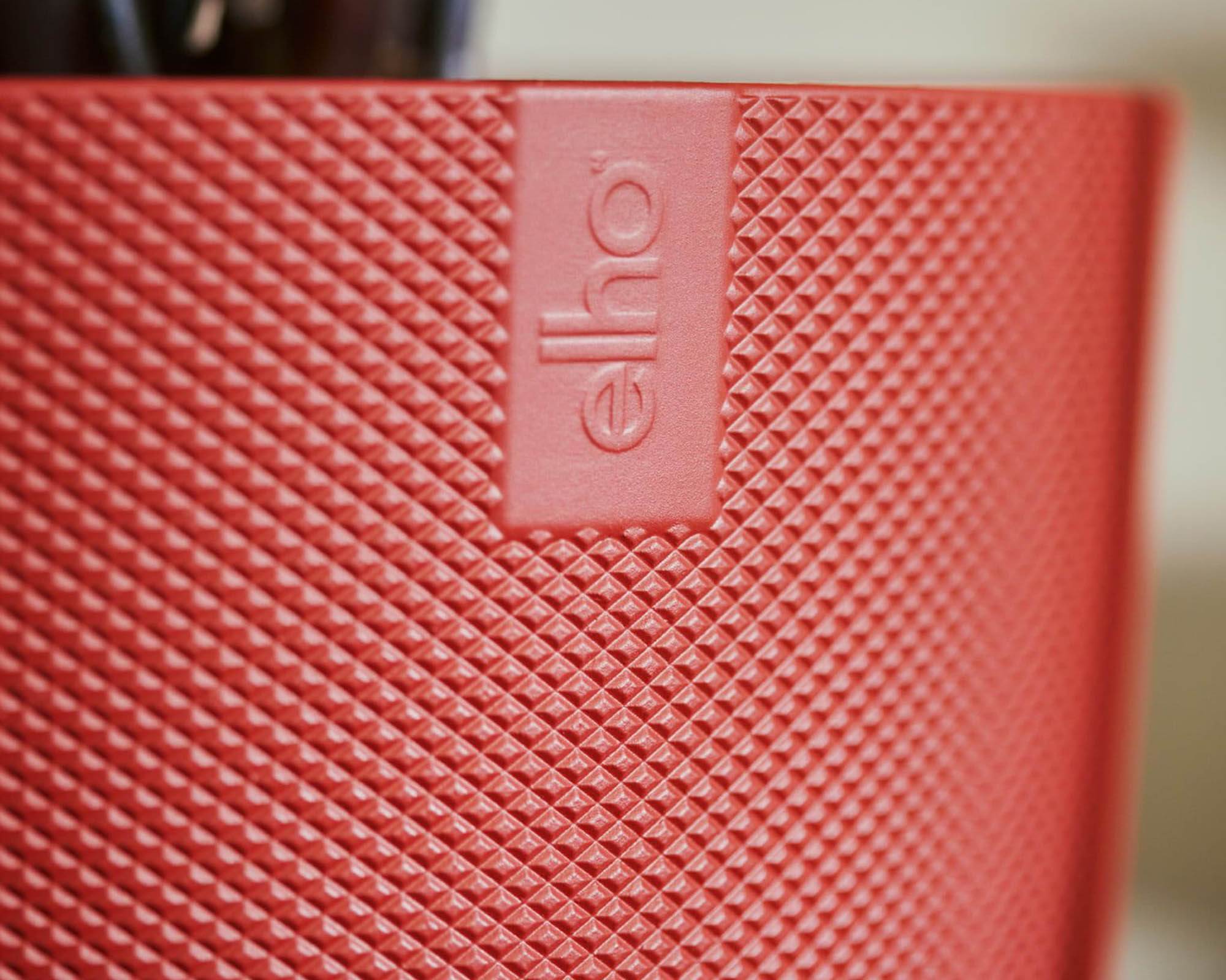 Cachepot Tondo Jazz Rosso Toscano D14cm in Plastica Riciclata - Elho - immagine 2